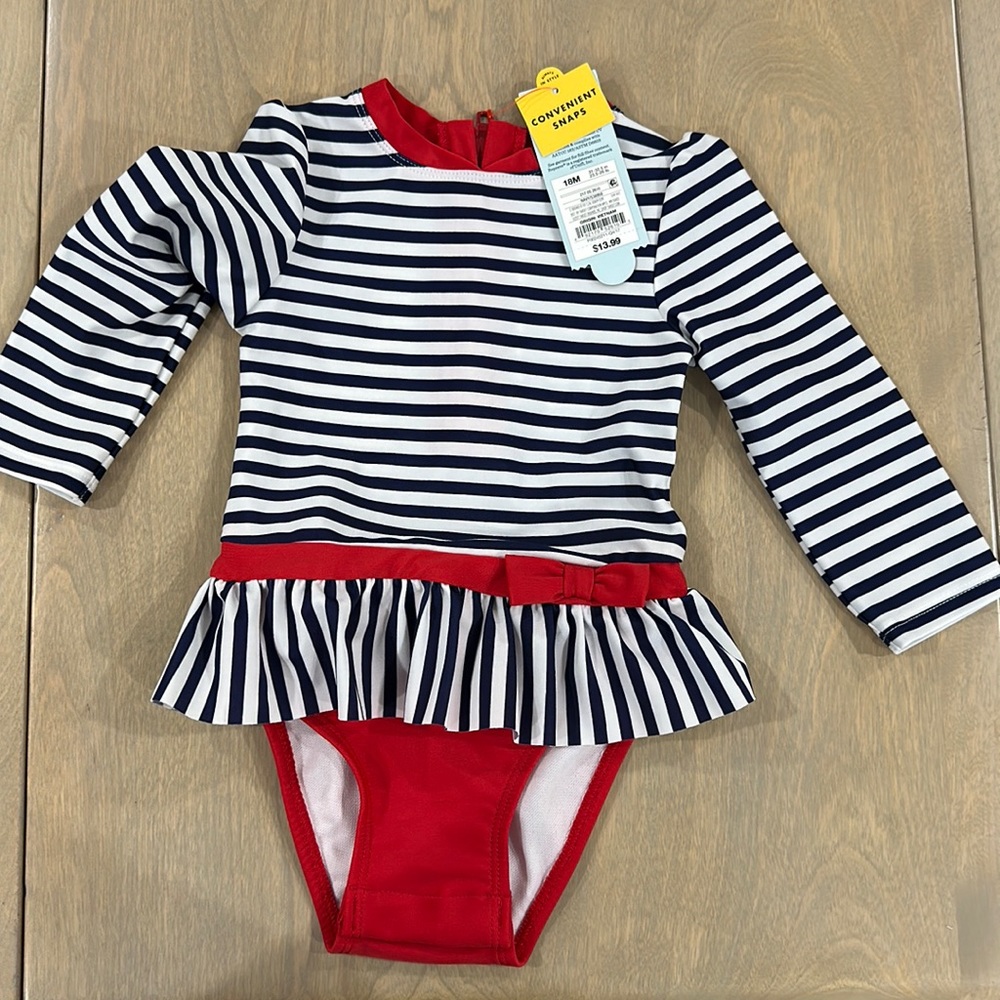 NWT Target Cat & Jack little girl swim suit